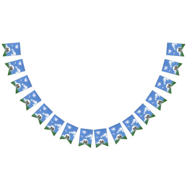 Golf Boll för 30års födelsedag Bunting Flaggor (Alla)