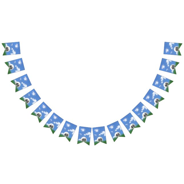 Golf Boll för 40-årsdagen Bunting Flaggor (Alla)