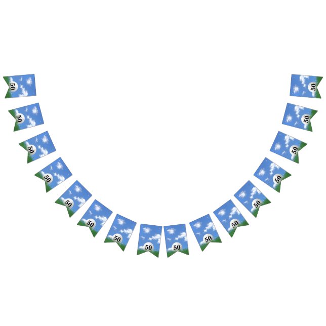 Golf Boll för 50-årsdagen Bunting Flaggor (Alla)