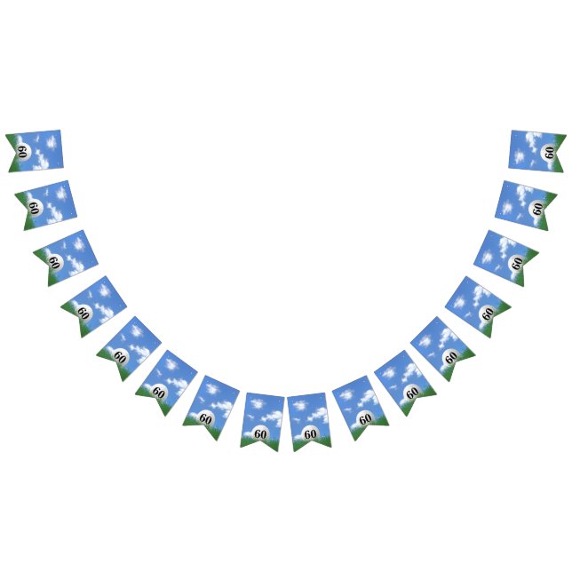 Golf Boll för 60-årsdagen Bunting Flaggor (Alla)