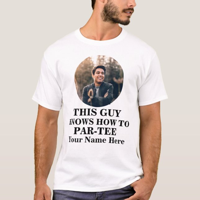 Golf boll-fotokillen vet hur man parar sig t shirt (Framsida)