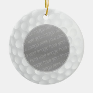 golf boll fotoornament julgransprydnad keramik