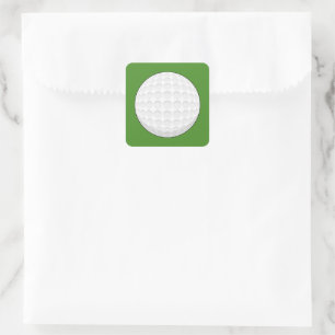 Golf Boll Fyrkantigt Klistermärke
