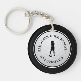 Golf Boll Golfer Modern Monogram Cute Black Sports