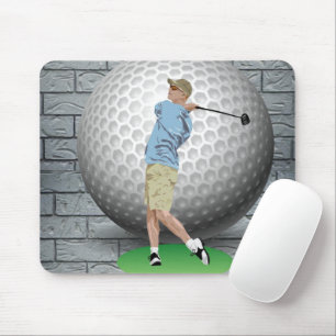 Golf Boll Golfer Mouse Pad! Muspets Musmatta