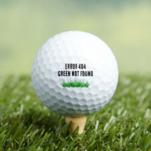 Golf Boll "Grönt Not Found" Golfer Gift Funny