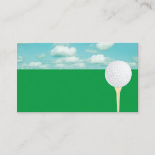 Golf boll grönt och Blue golfing dubbla sido Visitkort