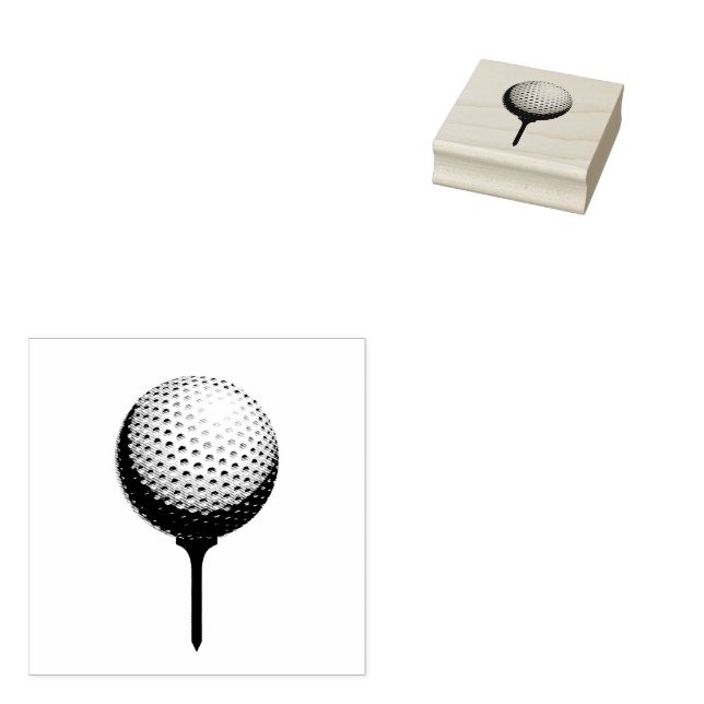 Golf Boll gummi frimärke Stämpel (Stämplad)