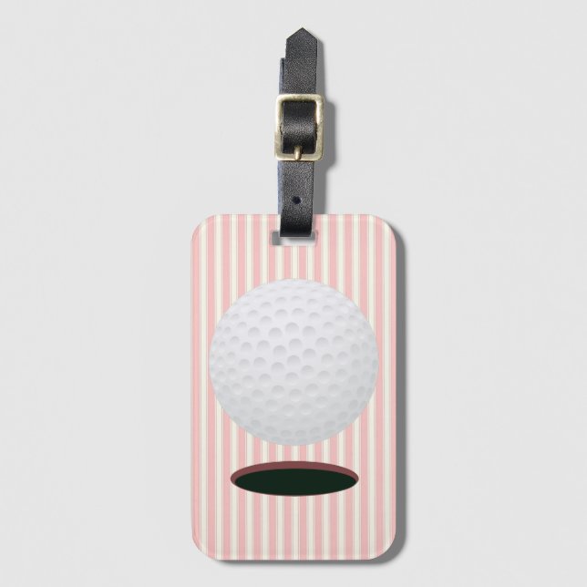 Golf Boll & Hål Luggage Tag Bagagebricka (Framsida vertikal)