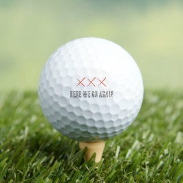 Golf Boll "hit vi går igen" Golfer Gift Funny