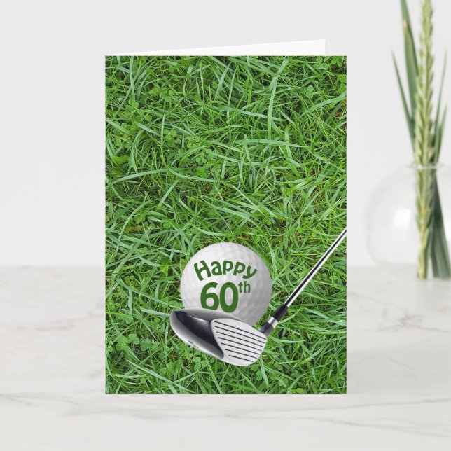 Golf Boll i grus 60:e födelsedagskortet Kort (Framsida)