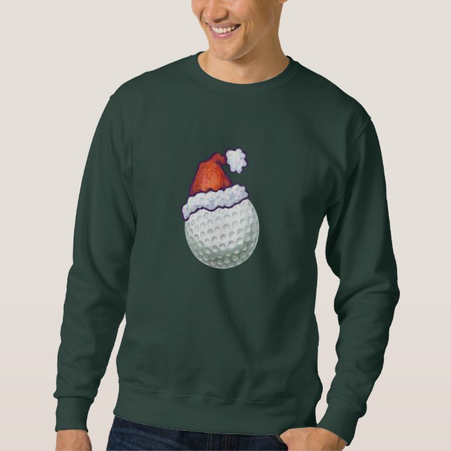 Golf Boll jul Hats Lång Ärmad Tröja (Framsida)