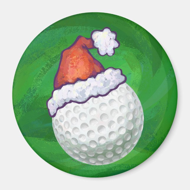 Golf Boll jul Hats Magnet (Framsidan)
