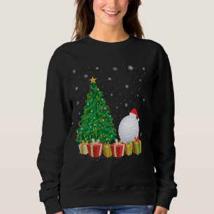 Golf Boll Julafton Träd Lighting Santa Hat Golf Bo T Shirt