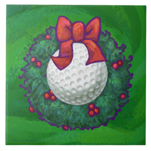 Golf Boll-julfransen på Grönten Kakelplatta