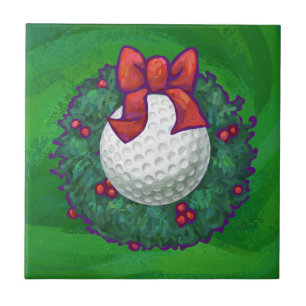 Golf Boll-julfransen på Grönten Kakelplatta