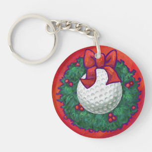 Golf Boll-julfransens andedräkt i rött