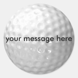 Golf boll-klistermärken - lägg till ditt meddeland runt klistermärke