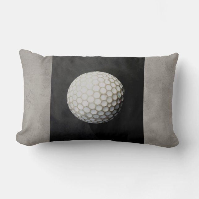 golf boll-kuddefotokonst på grått lumbarkudde (Framsida)