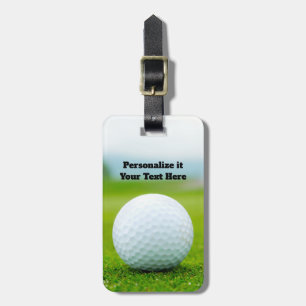 golf boll lägger till din egen text eller grönt i bagagebricka