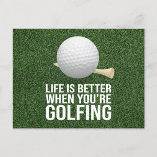 Golf Boll Life är bättre när du är golfspelare Vykort