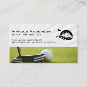 Golf Boll Logotyp Klubb House Putter Visitkort