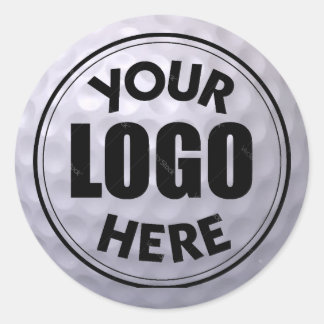 Golf Boll Logotyp Sticker Runt Klistermärke