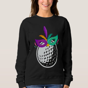 Golf Boll Mardi Gras Funny Golf Nola Carnival Mask T Shirt