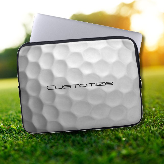 Golf Boll med Anpassningsbar Text Laptop Fodral (Skapare uppladdad)