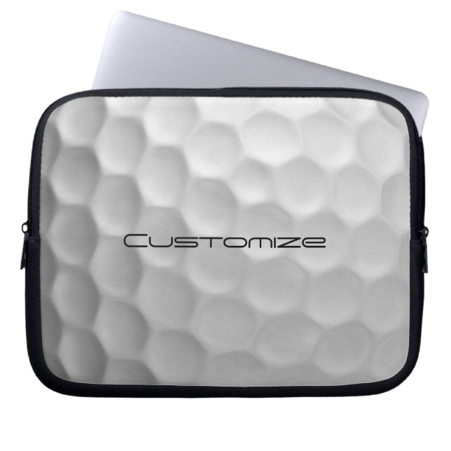 Golf Boll med Anpassningsbar Text Laptop Fodral (Framsidan)