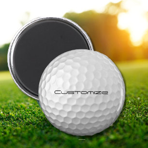 Golf Boll med Anpassningsbar Text Magnet