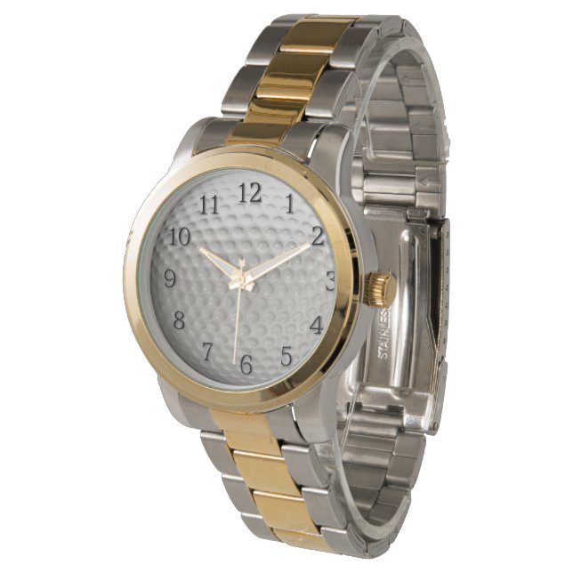 Golf Boll med Black Numbers Sport Armbandsur (Vinklad)