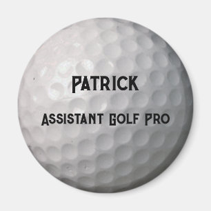 Golf Boll med Dimples Personlig Namn Rubrik Magnet
