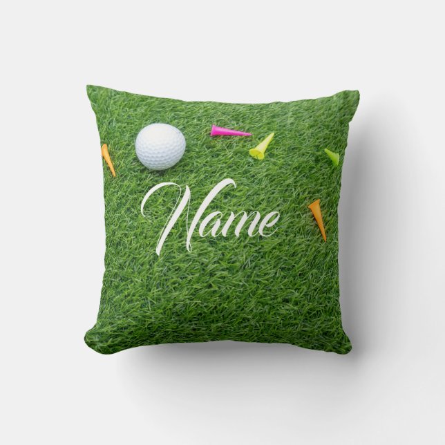 Golf boll med en garanti för att personalisera dit kudde (Framsida)