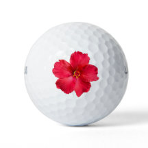 golf boll med hibiscus-blommor