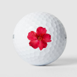 golf boll med hibiscus-blommor