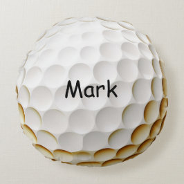 Golf Boll med Namn Rund Kudde