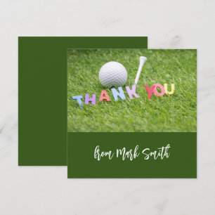 Golf Boll med ord Tack för Golfer Kort