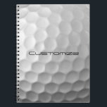 Golf Boll med Personlig Text Anteckningsbok<br><div class="desc">Unik design för avslappnadens golfer för professionellen i hjärtat. Klassskt och unikt,  det här kommer säkert att imponera på dina golfingkompisar vid nästa turnering eller möte. Anpassa Golf Boll med den text du väljer.</div>