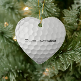 Golf Boll med Personlig Text Julgransprydnad Keramik