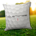 Golf Boll med Personlig Text och nummer Kudde<br><div class="desc">Anpassa den här Golf Boll-bilden med text och nummer som du väljer. Unik design för avslappnadens golfer för professionellen i hjärtat. Klassskt och unikt,  det här kommer säkert att imponera på dina golfingkompisar vid nästa turnering.</div>