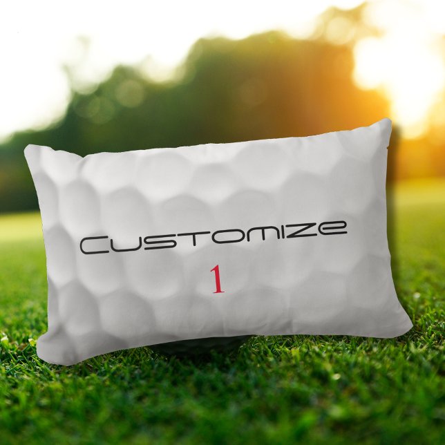 Golf Boll med Personlig Text och nummer Lumbarkudde (Skapare uppladdad)