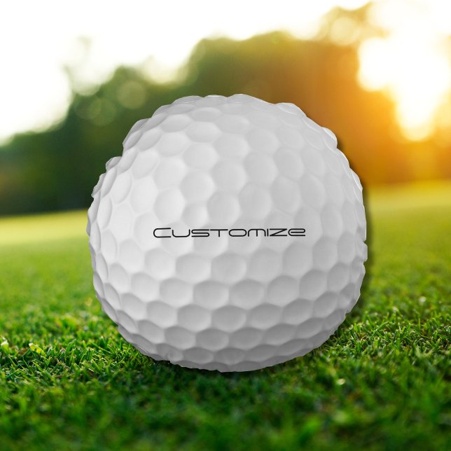 Golf Boll med Personlig Text Rund Kudde (Skapare uppladdad)
