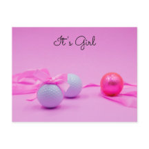 Golf boll med rosa-band på rosans bakgrund