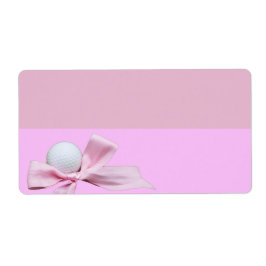 Golf Boll med Rosa ribbon returadress Fraktsedel