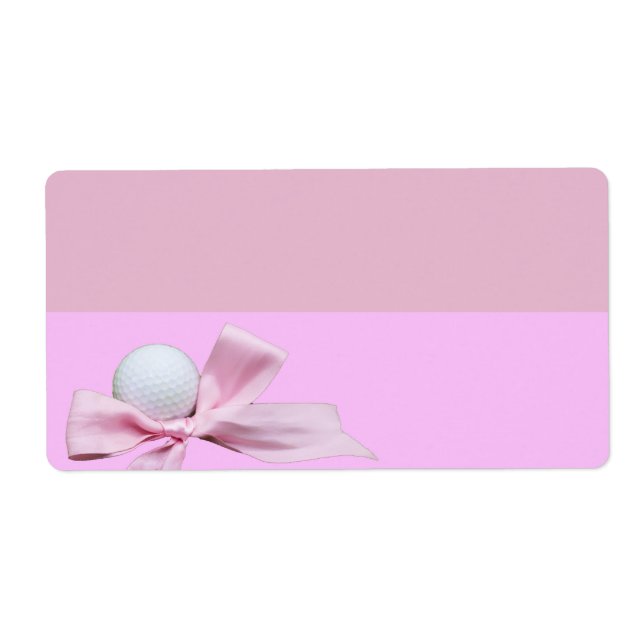 Golf Boll med Rosa ribbon returadress Fraktsedel (Framsidan)