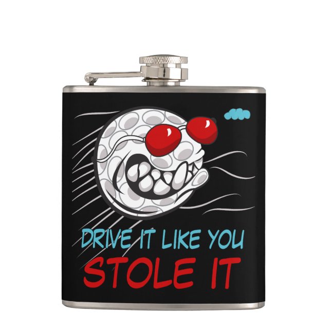 Golf Boll med solglasögon, svart Fickplunta (Framsidan)