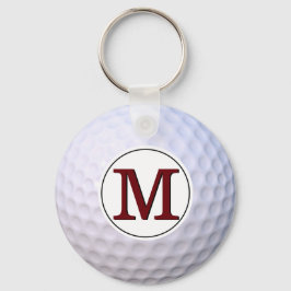 Golf Boll Monogram Golfer på Gröntarna Nyckelring