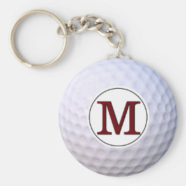Golf Boll Monogram Golfer på Gröntarna Nyckelring