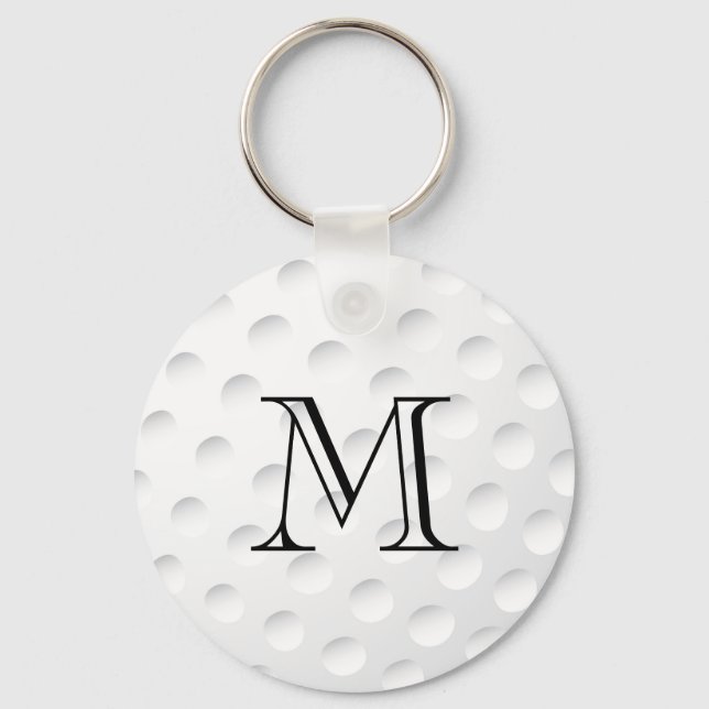 Golf Boll Monogram Nyckelring (Framsida)